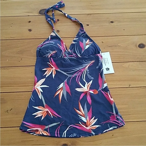 Hapari NWT Amalfi print V Neck Tankini Top Size Medium 8-10 - Picture 1 of 8